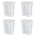 White Rectangular LiftTop Laundry Hamper, Case of 4 B150394