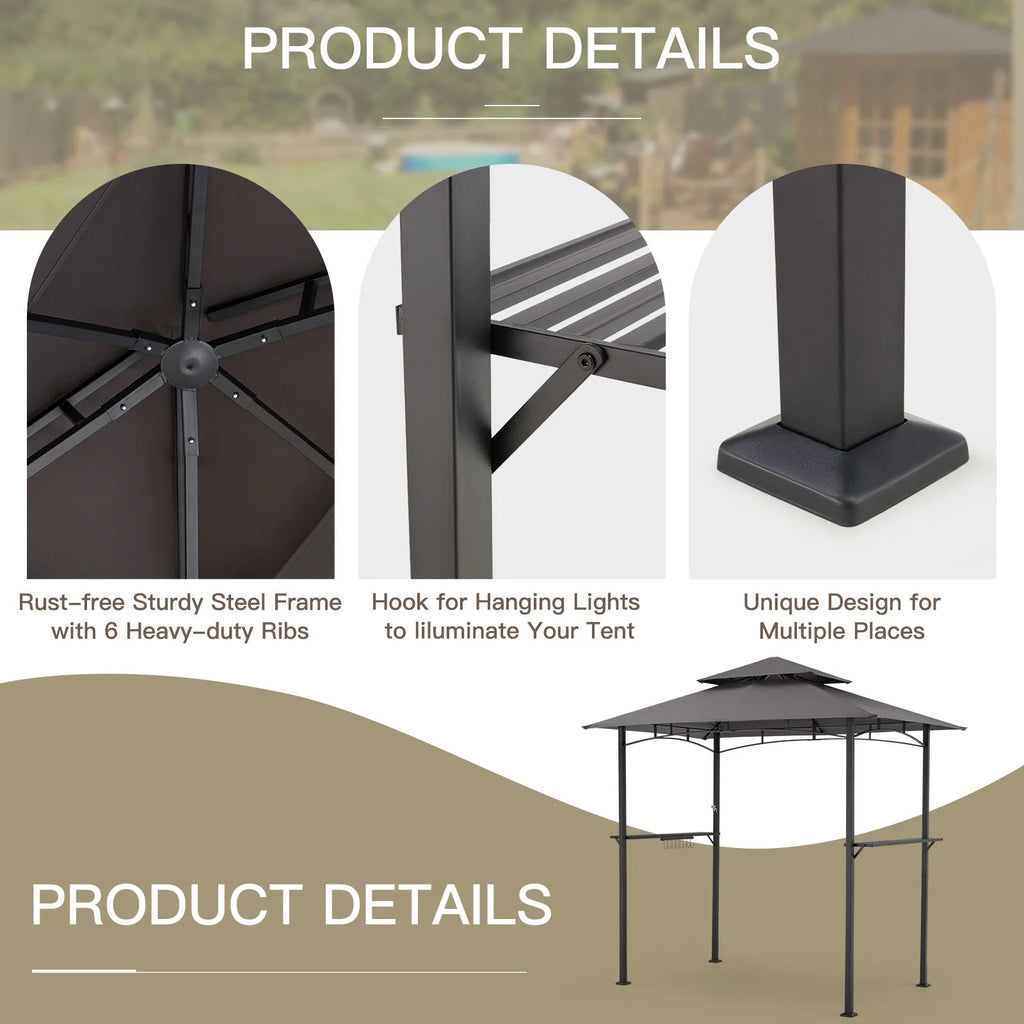 8' x 5' Outdoor Grill Gazebo with Vented Top B255247