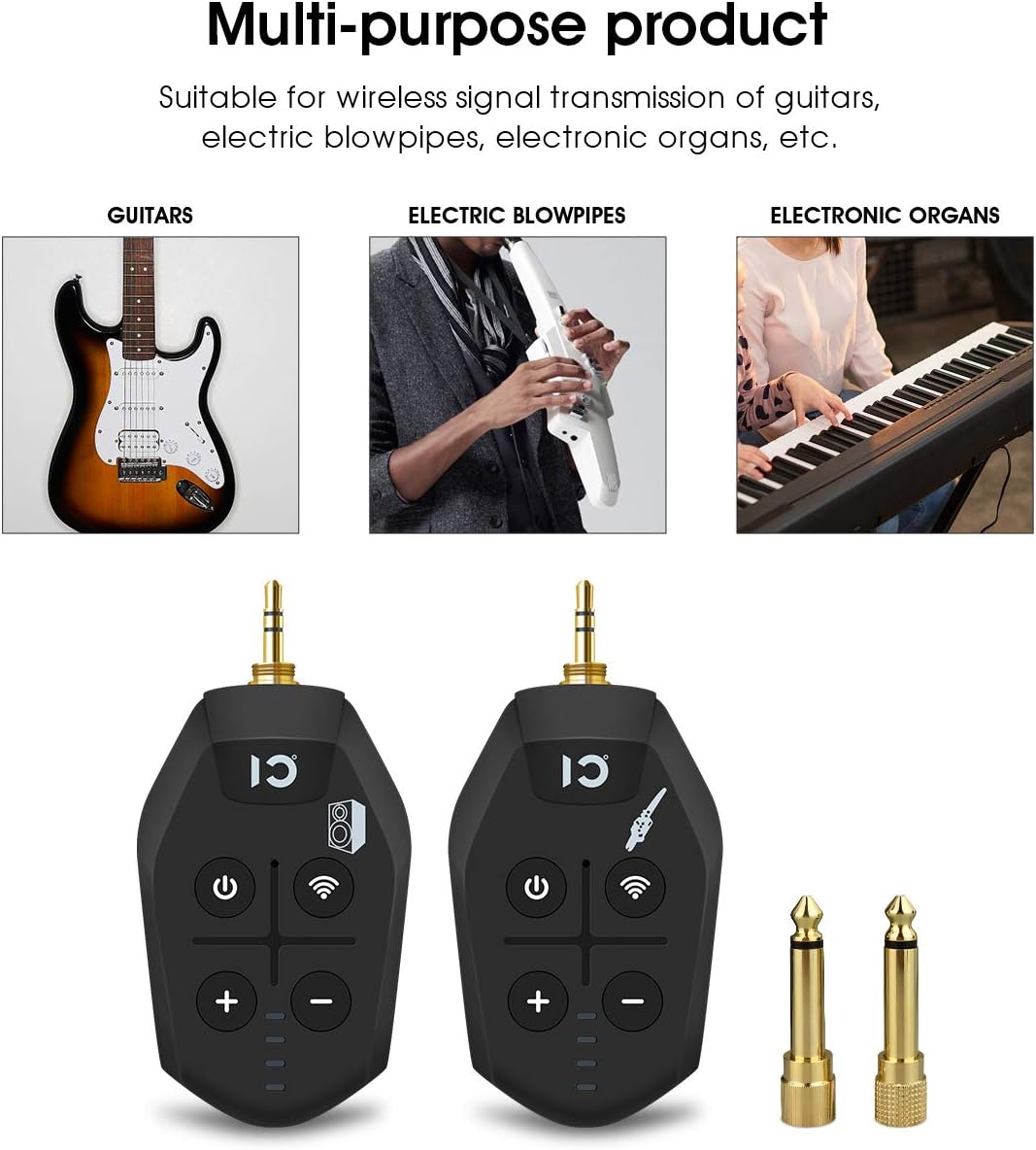 Wireless Guitar Transmitter Receiver Set Pack of 2 Y8144