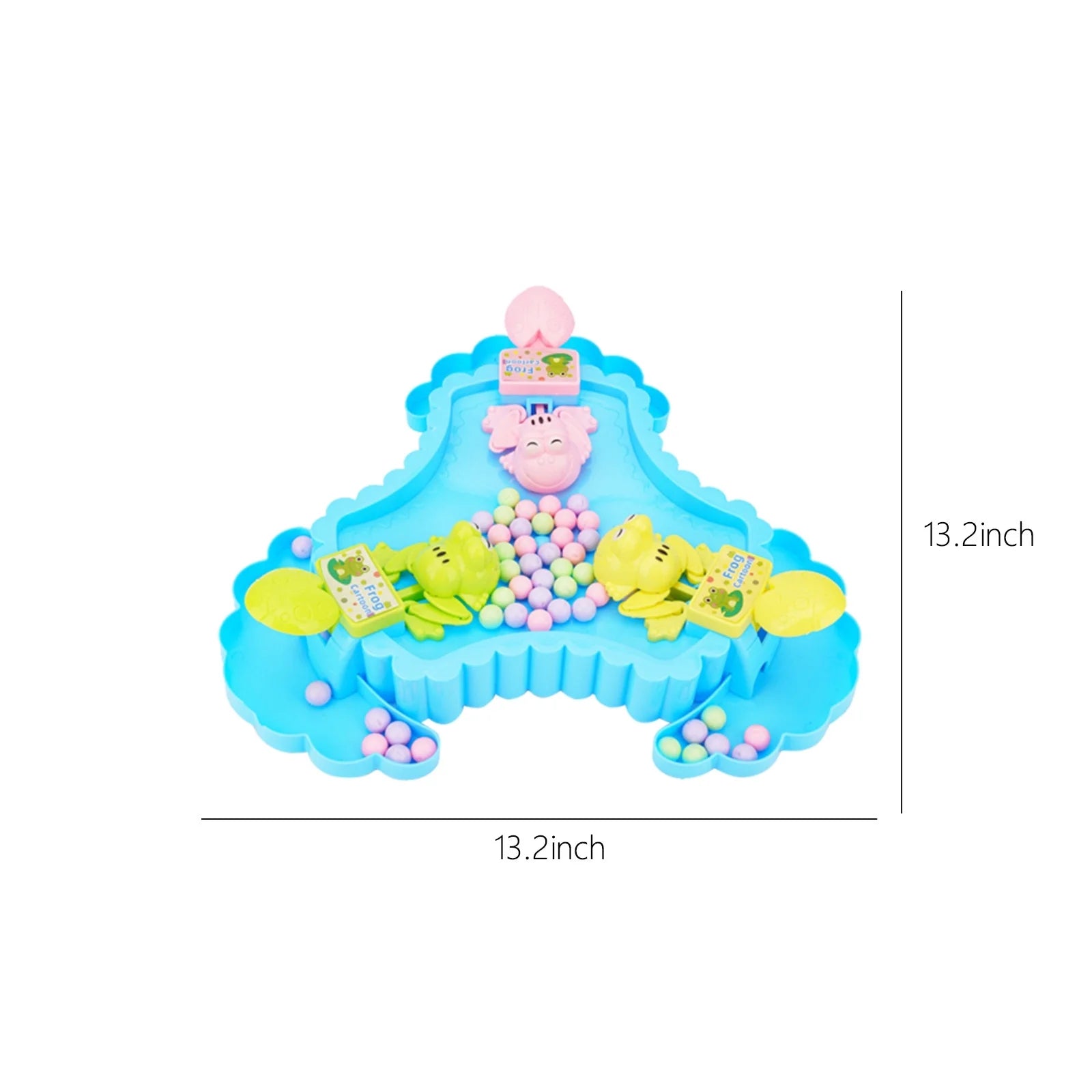 Blue Hungry Frogs Eating Beans Board Game T6146