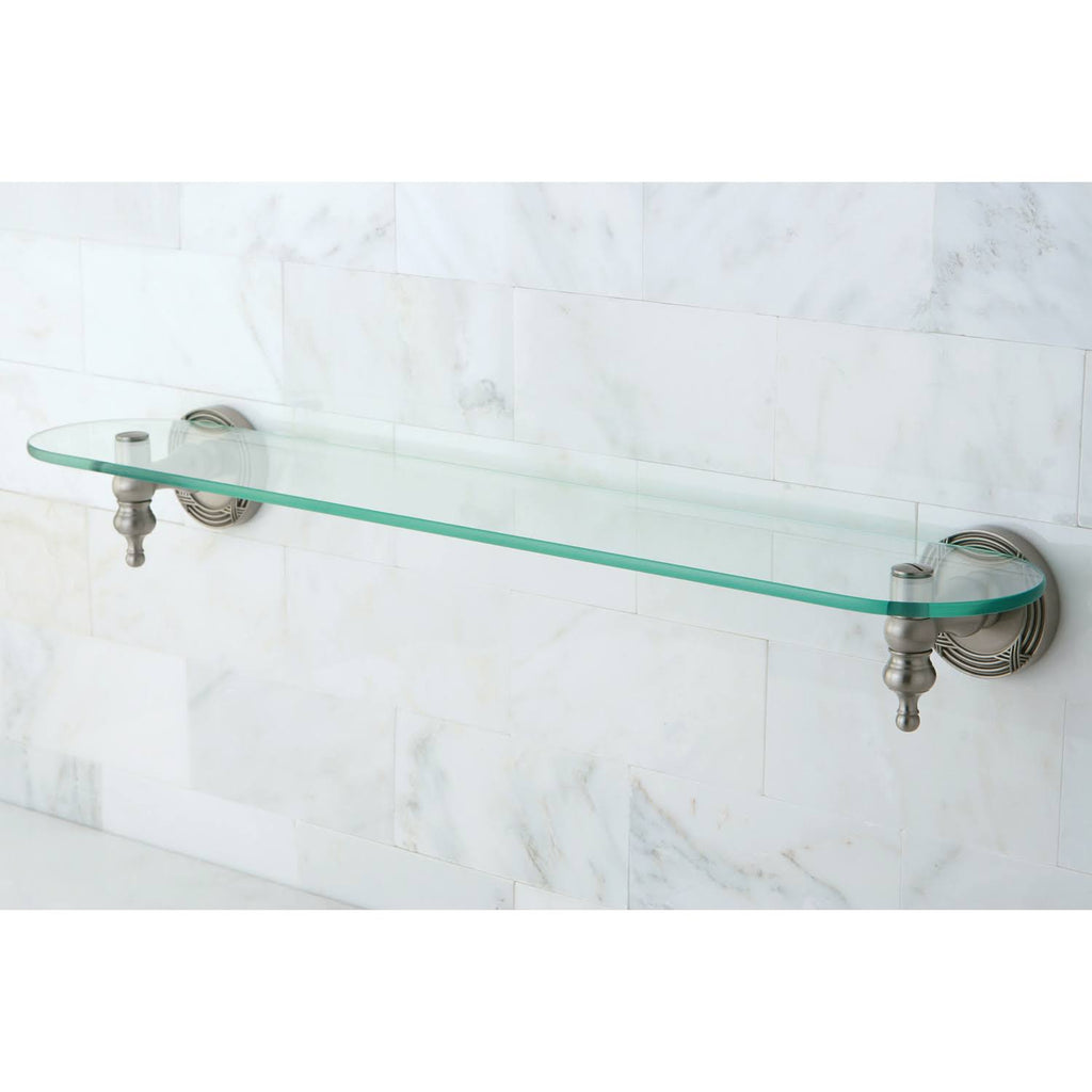 Satin Nickel Glass Shelf M2095