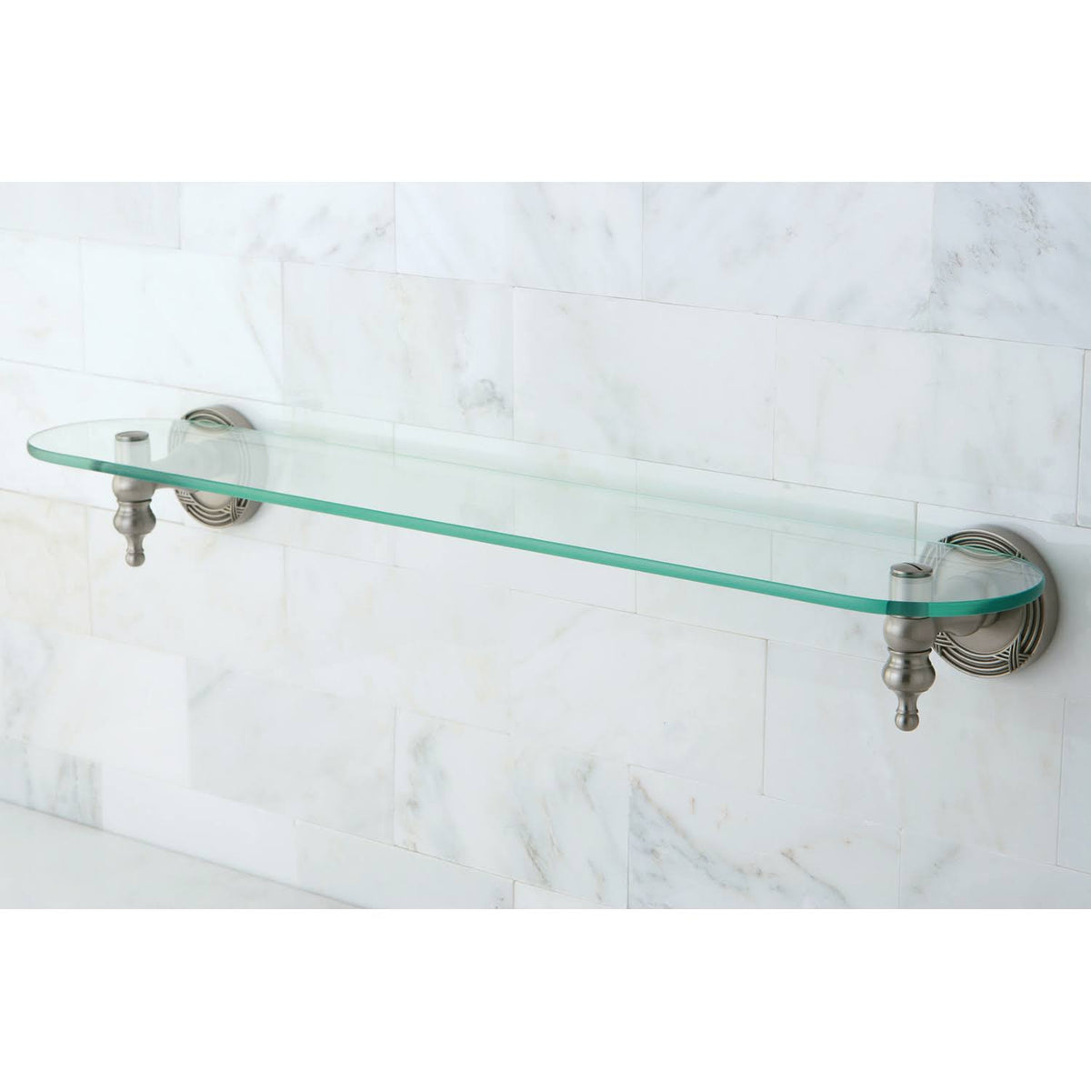 Satin Nickel Glass Shelf M2095