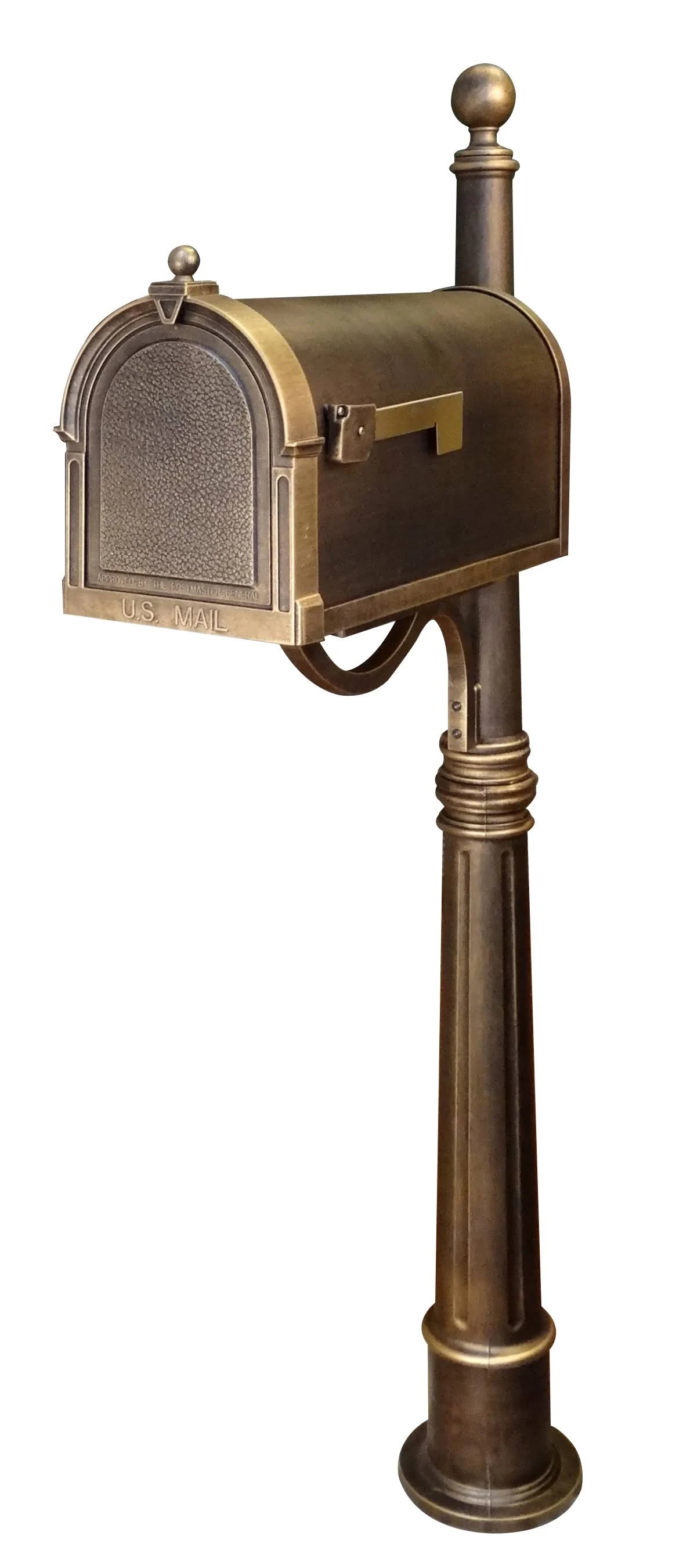 Curbside Mailbox with Ashland Mailbox Post Unit K17986