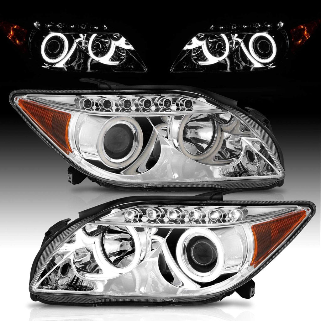 Chrome Projector Headlights LED Halo for Scion Tc V467