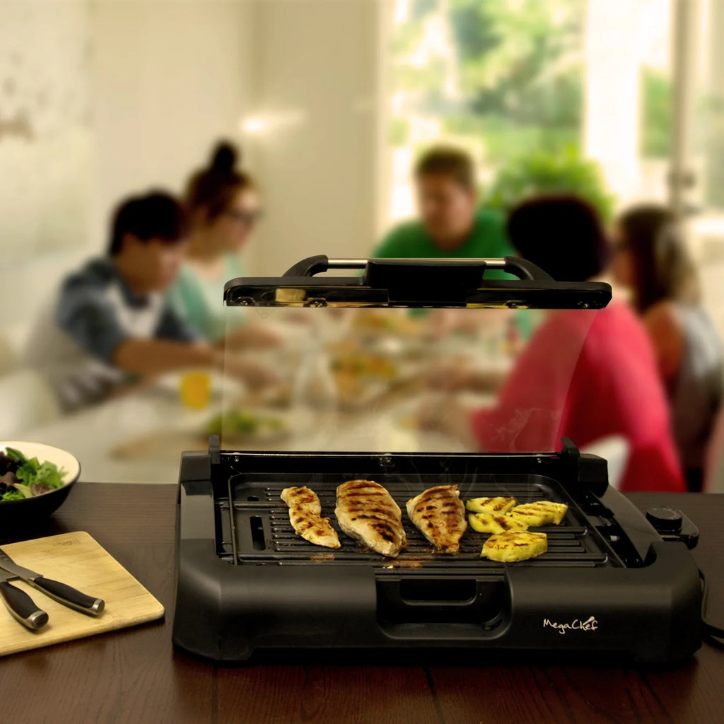 Reversible Indoor Grill and Griddle with Removable Glass Lid R3015