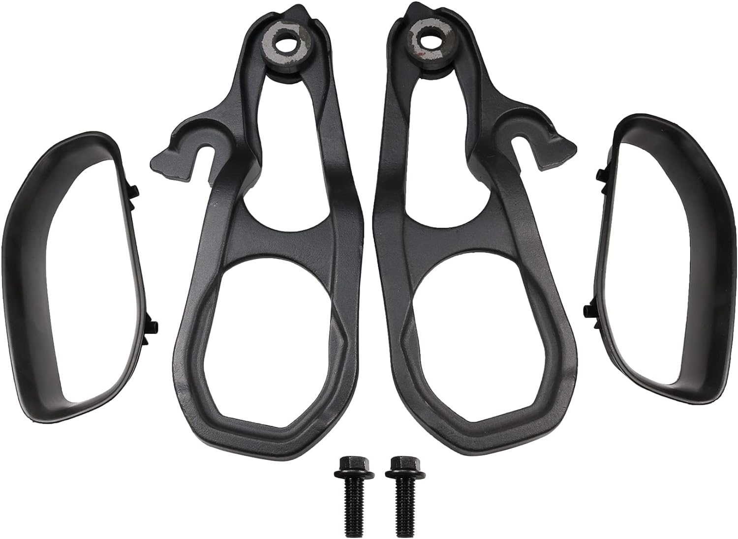 Black Front Car Tow Hooks Left & Right With Hardware Replacement For Dodge Ram 1500 DT 2019 2020 2021 2022 H597732