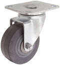Plate Caster Swivel TPR Rubber Wheel Roller Bearing 325 lbs Capacity X751458