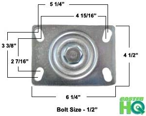 10 x 3 Heavy Duty Swivel Caster with Polyurethane on Steel Wheel C13240