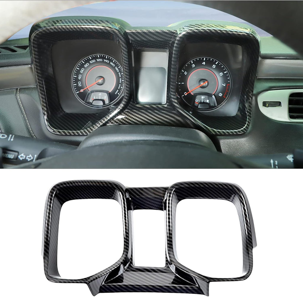 Carbon Fiber Grain Dashboard Cover Trim Kit Pack of 2 O802278