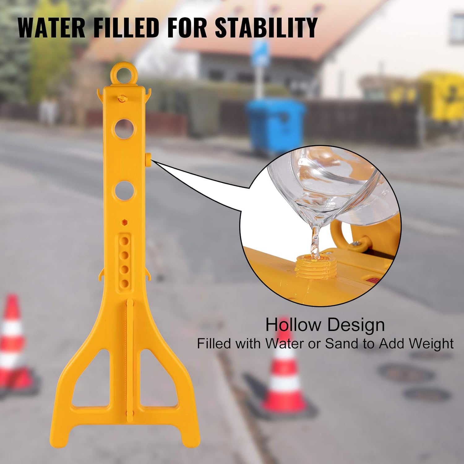 Expandable Plastic Safety Barricade with Reflective Strips 2 Pcs O98949