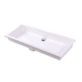 Matte White Rectangular Bathroom Sink with Overflow C2938
