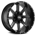 Satin Black/Milled Spokes 20x9 8-165.1/8-170 18mm 130.8Mm J513