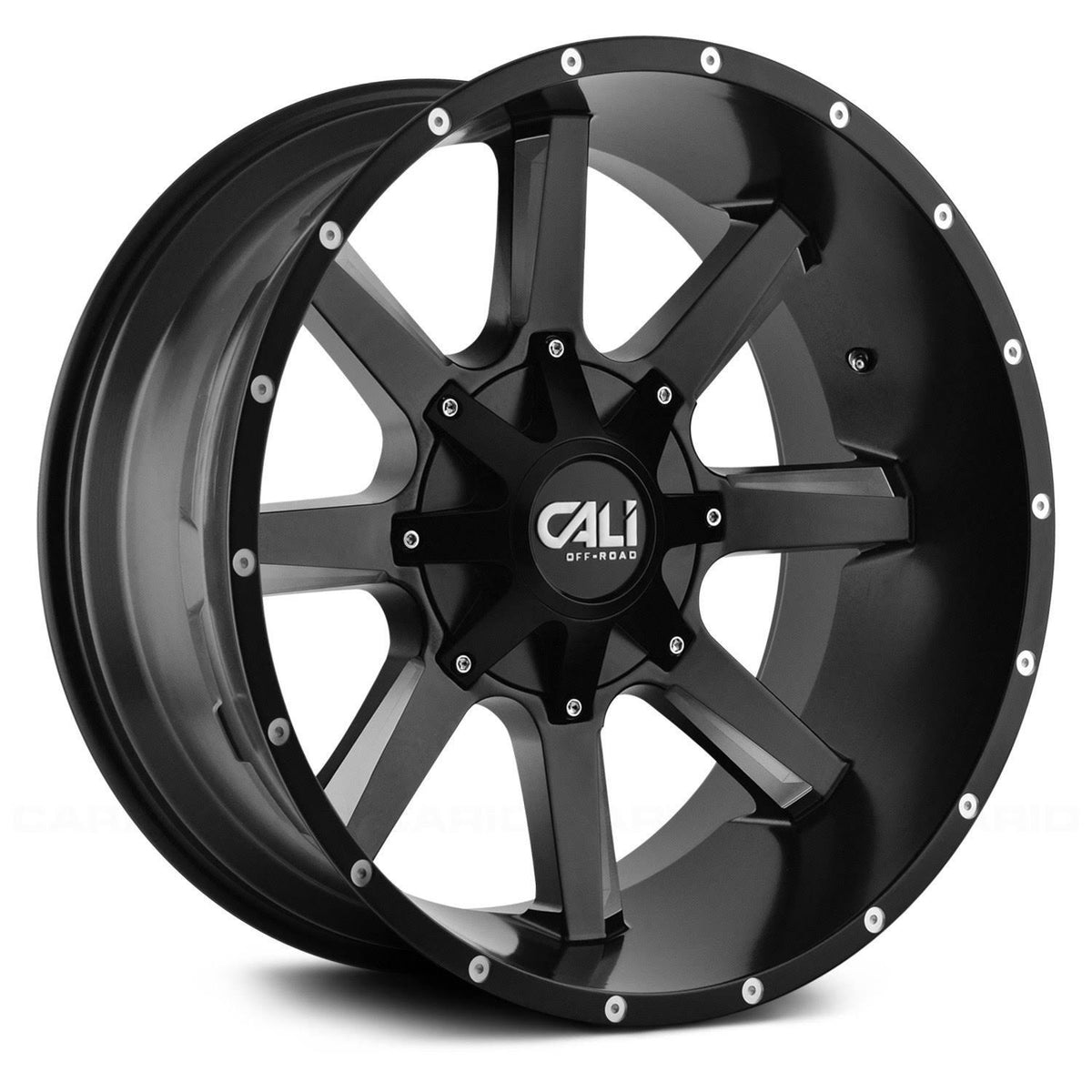 Satin Black/Milled Spokes 20x9 8-165.1/8-170 18mm 130.8Mm J513