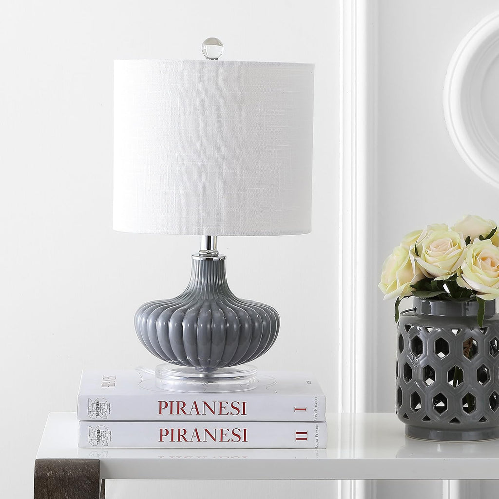 Gray Glass and Lucite LED Table Lamp Z505549