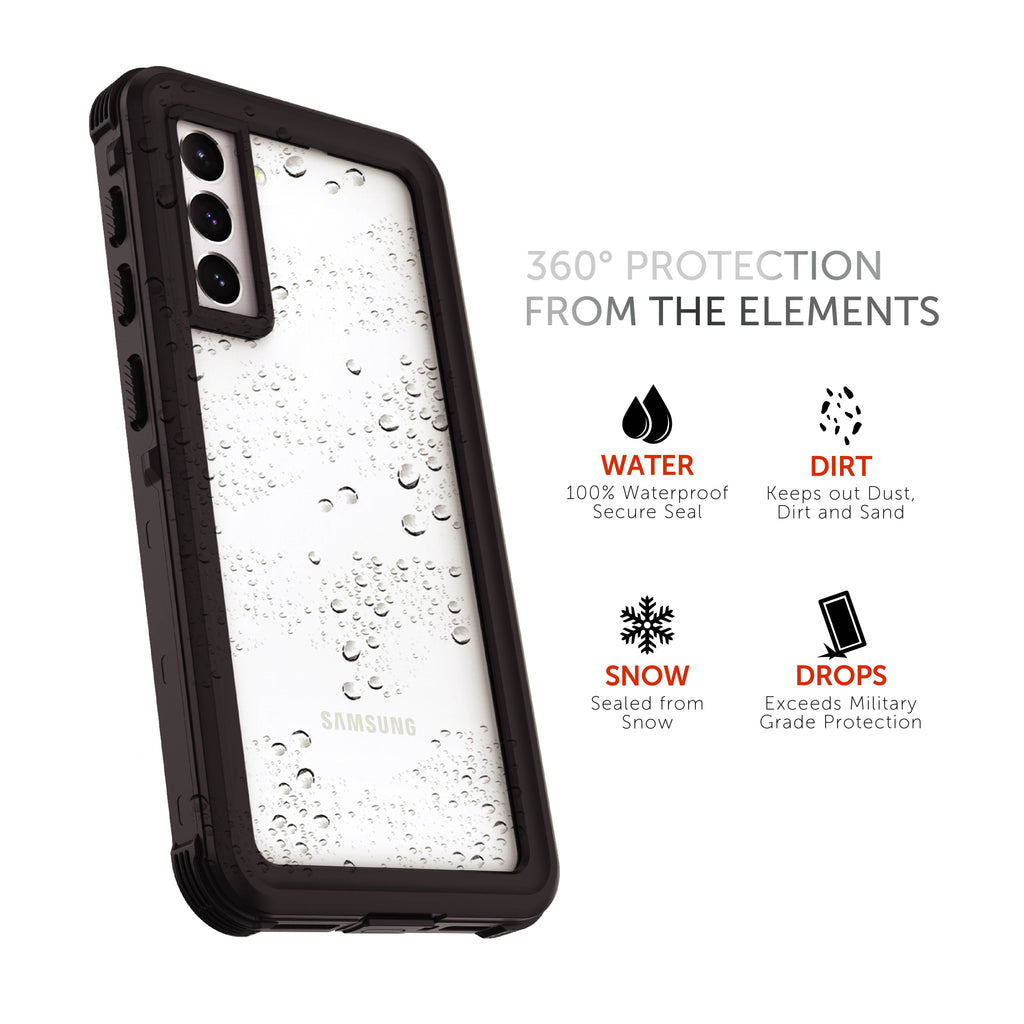 Black/Clear Waterproof Phone Case for Samsung Galaxy S21 5G P407986