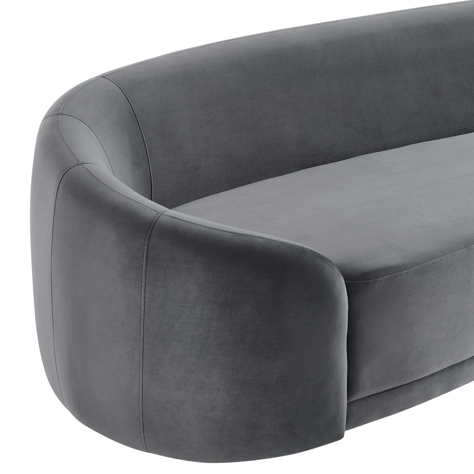 Gray Performance Velvet Sofa D6952