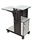 Mobile Presentation Station with Cabinet, Gray R57526