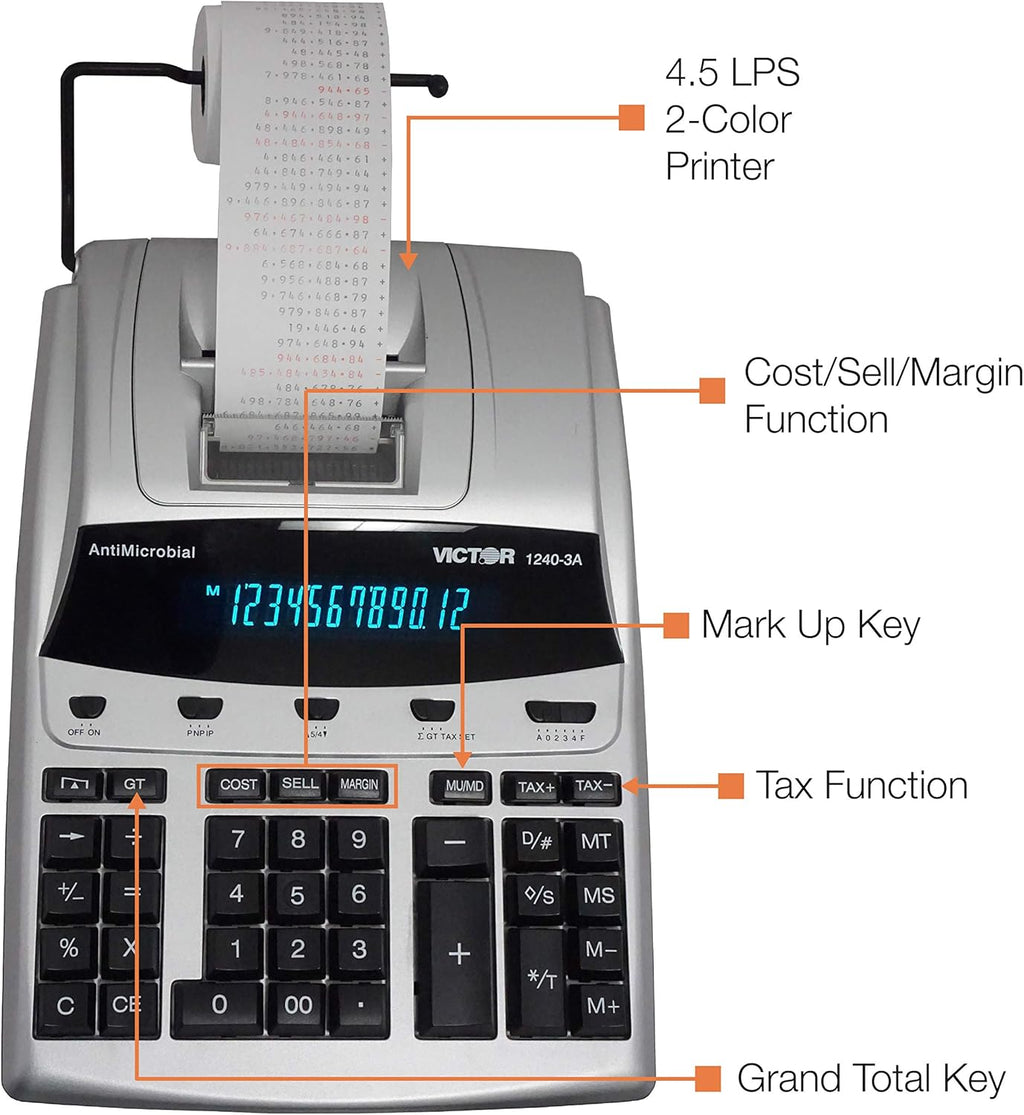 12 Digit Heavy Duty Commercial Printing Calculator T375649