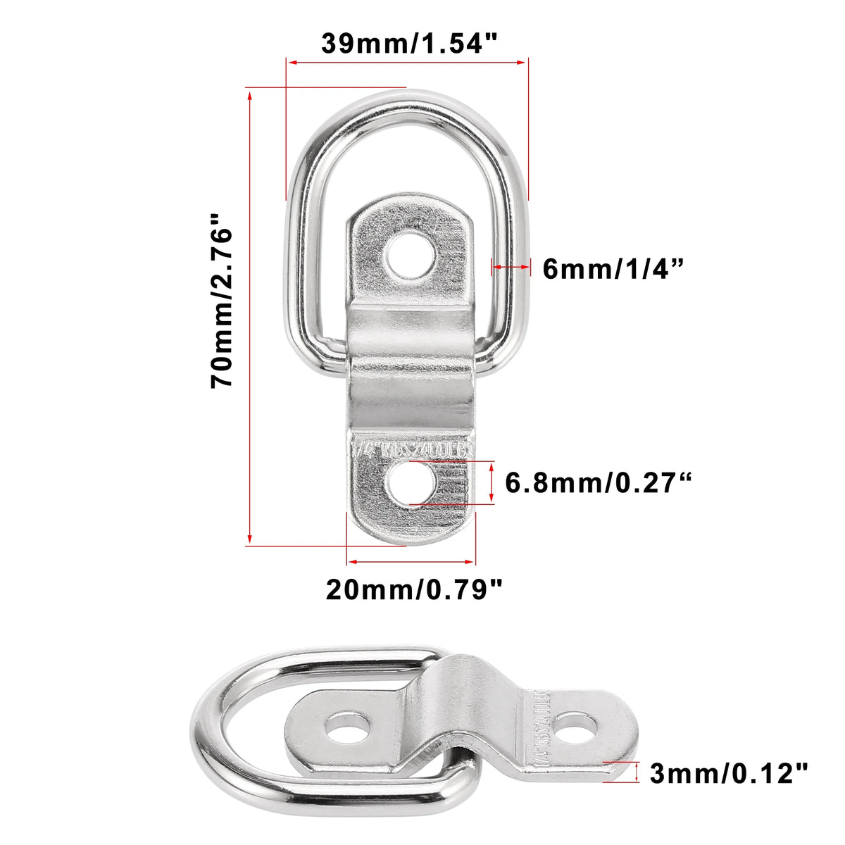 10pcs D Ring Tie Down Anchor Lashing Ring O556