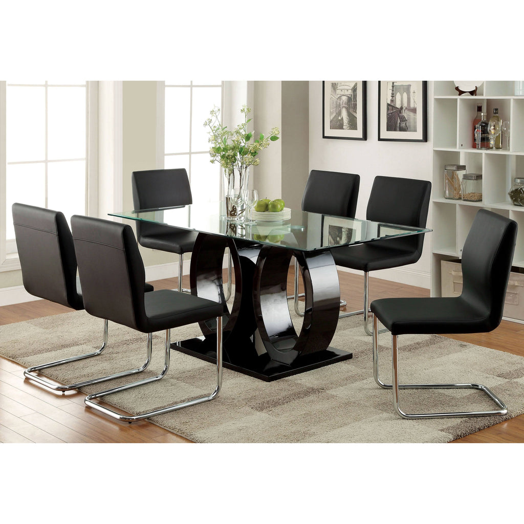 Black Chrome Dining Chairs (Set of 2) Z7314
