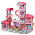 4 Layers 11 Rooms Dollhouse with Light R765