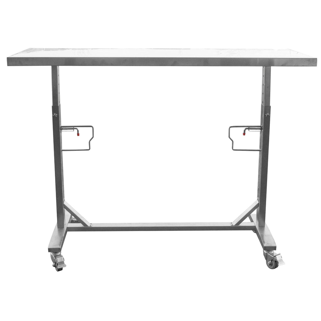 Stainless Steel Adjustable Height Work Table with Locking Casters U725