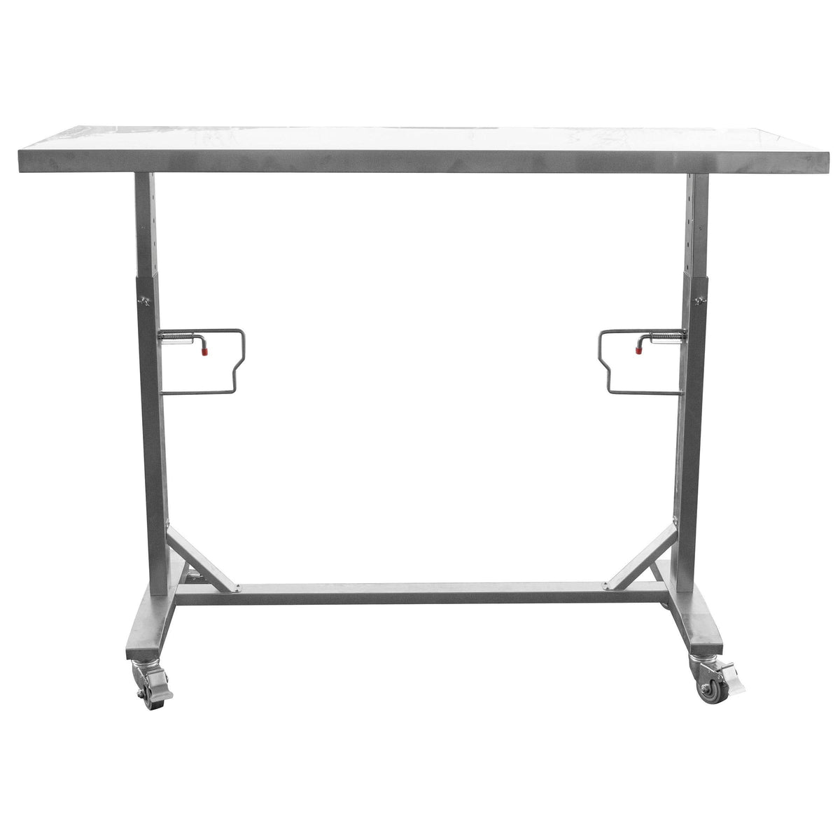 Stainless Steel Adjustable Height Work Table with Locking Casters U725