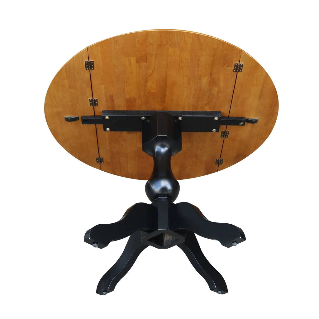 Round Dual Drop Leaf Pedestal Table T33265