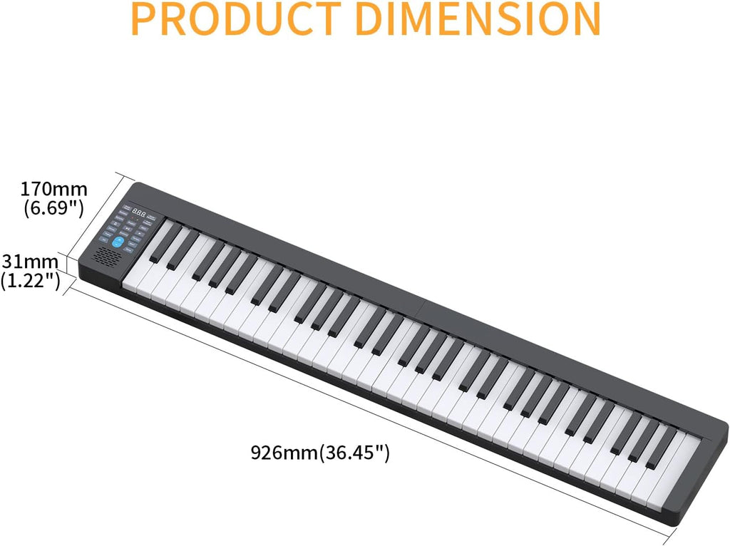 61 Keys Foldable Electric Piano Keyboard with MIDI Function I84845