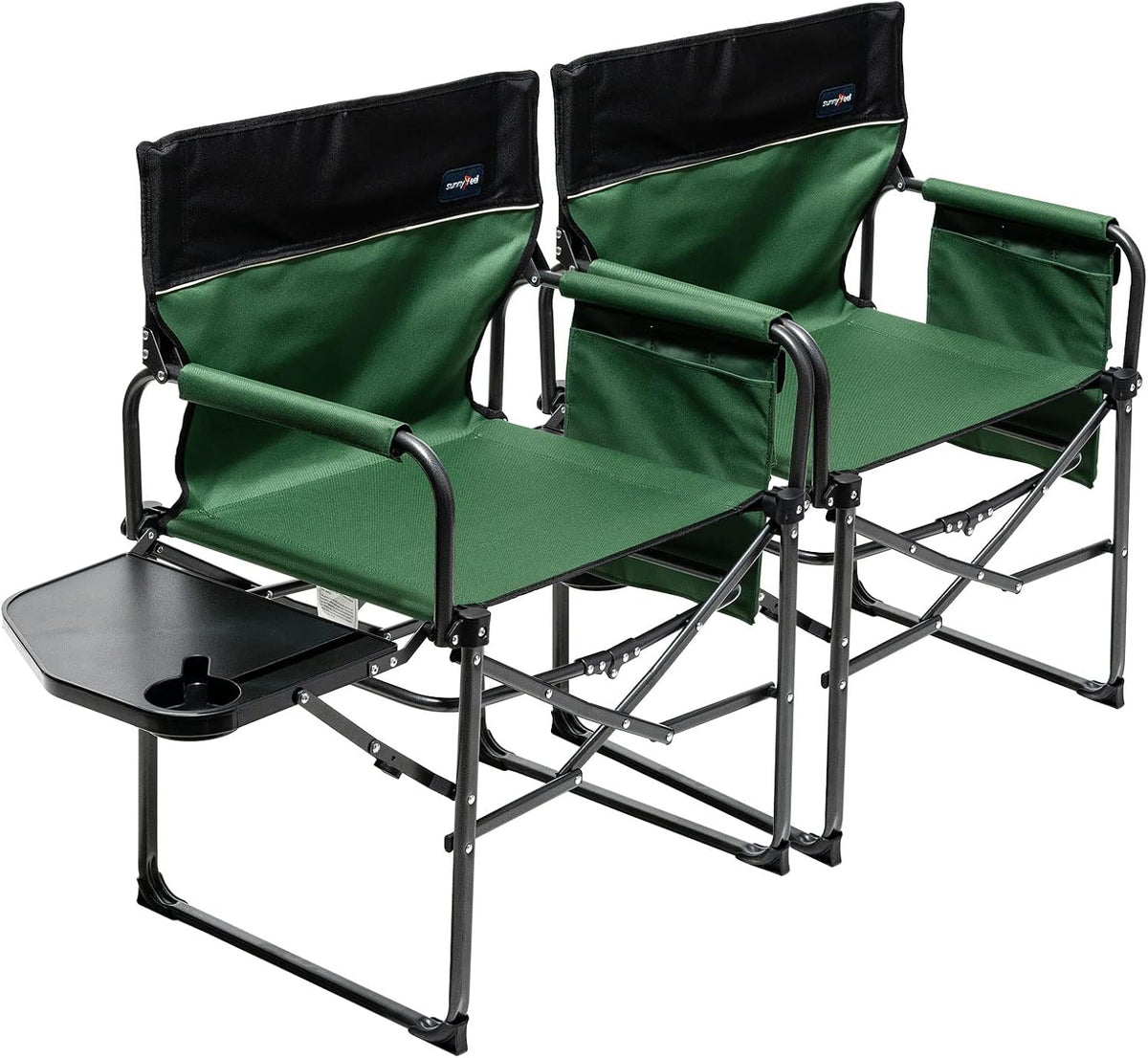 Oversized Heavy Duty Folding Camping Chair with Side Table D95957