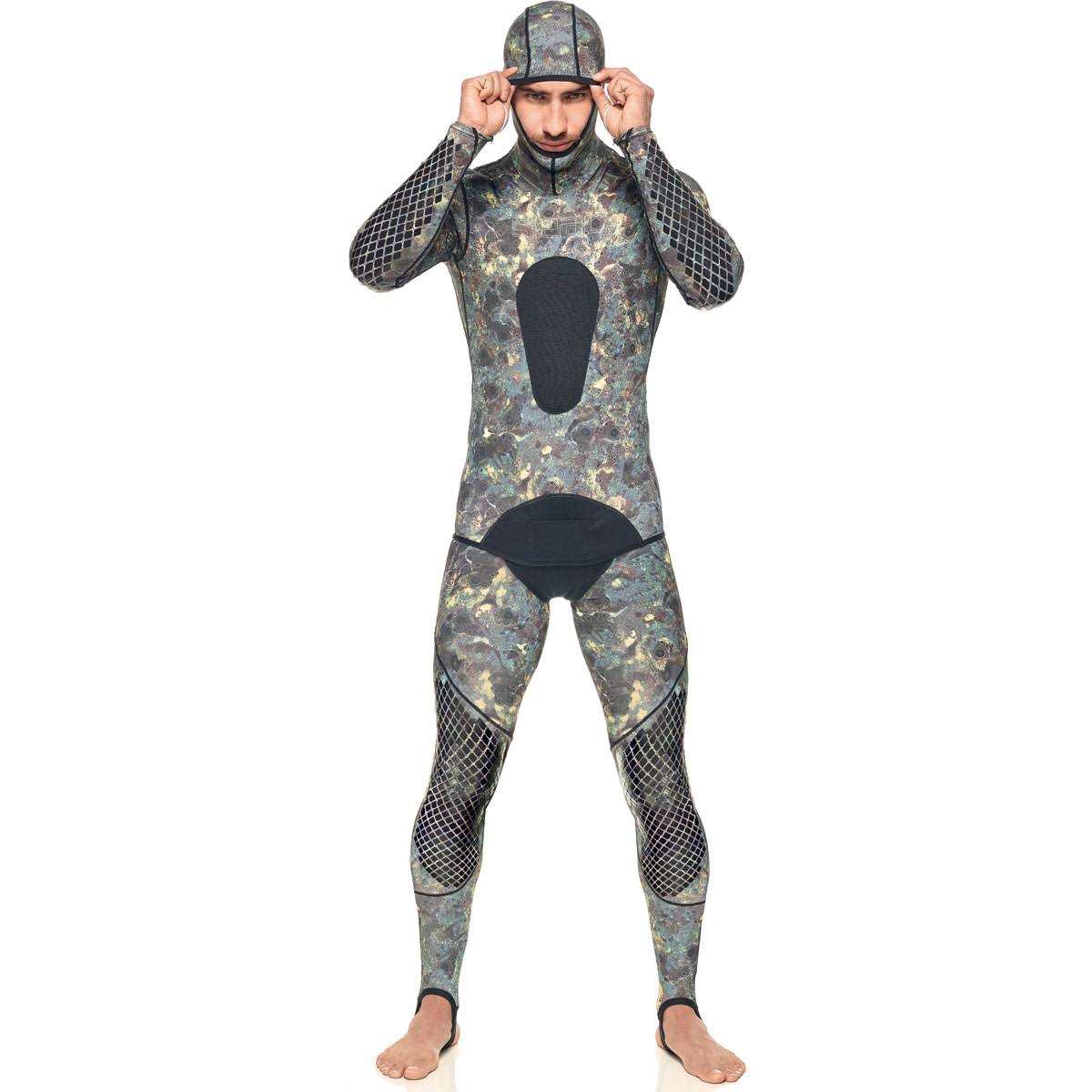 Green Camouflage Lycra Wetsuit W872