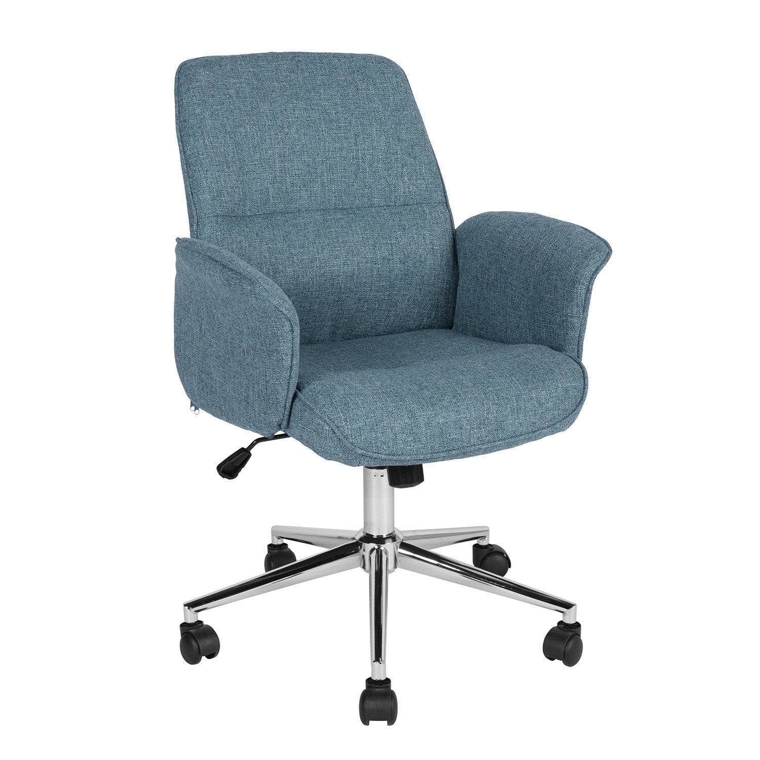 Mohave Grey Fabric Turned Arm Desk Chair G67546