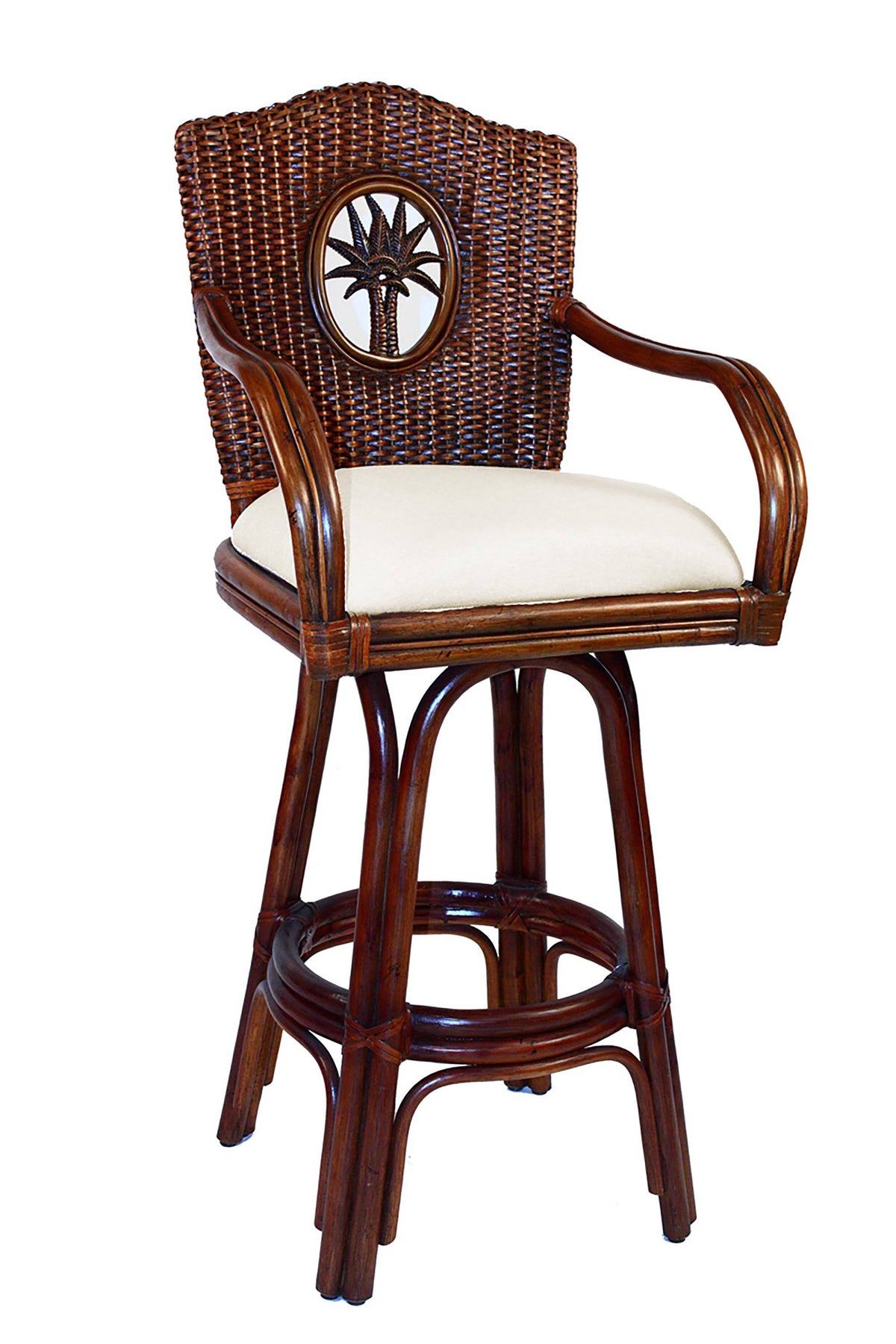 Swivel Rattan Barstool R428