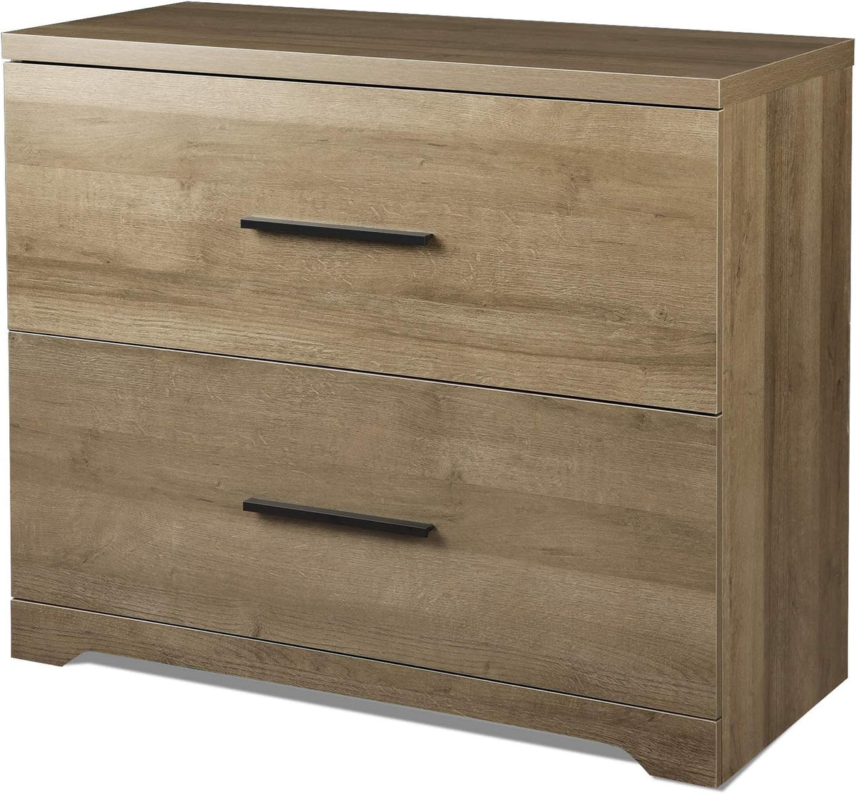 Black 2 Drawer Wood Lateral File Cabinet E8984