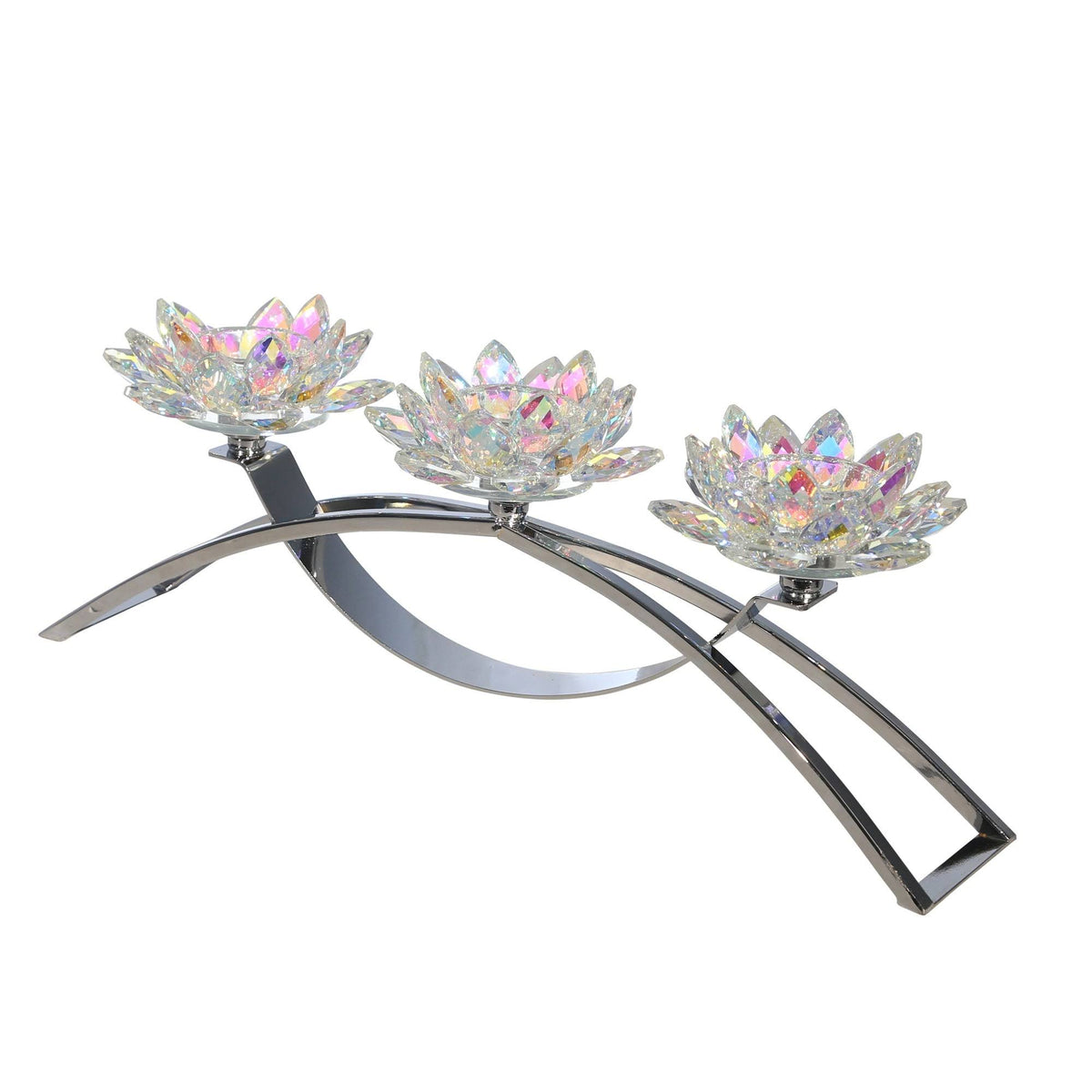 Rainbow 3 Lotus Candle Holder A3557