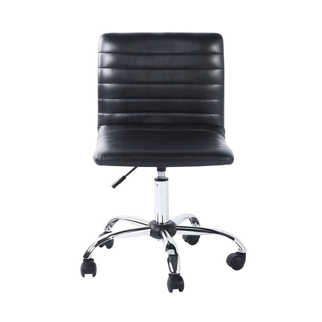 Black PU Faux Leather Swivel Chair P94704
