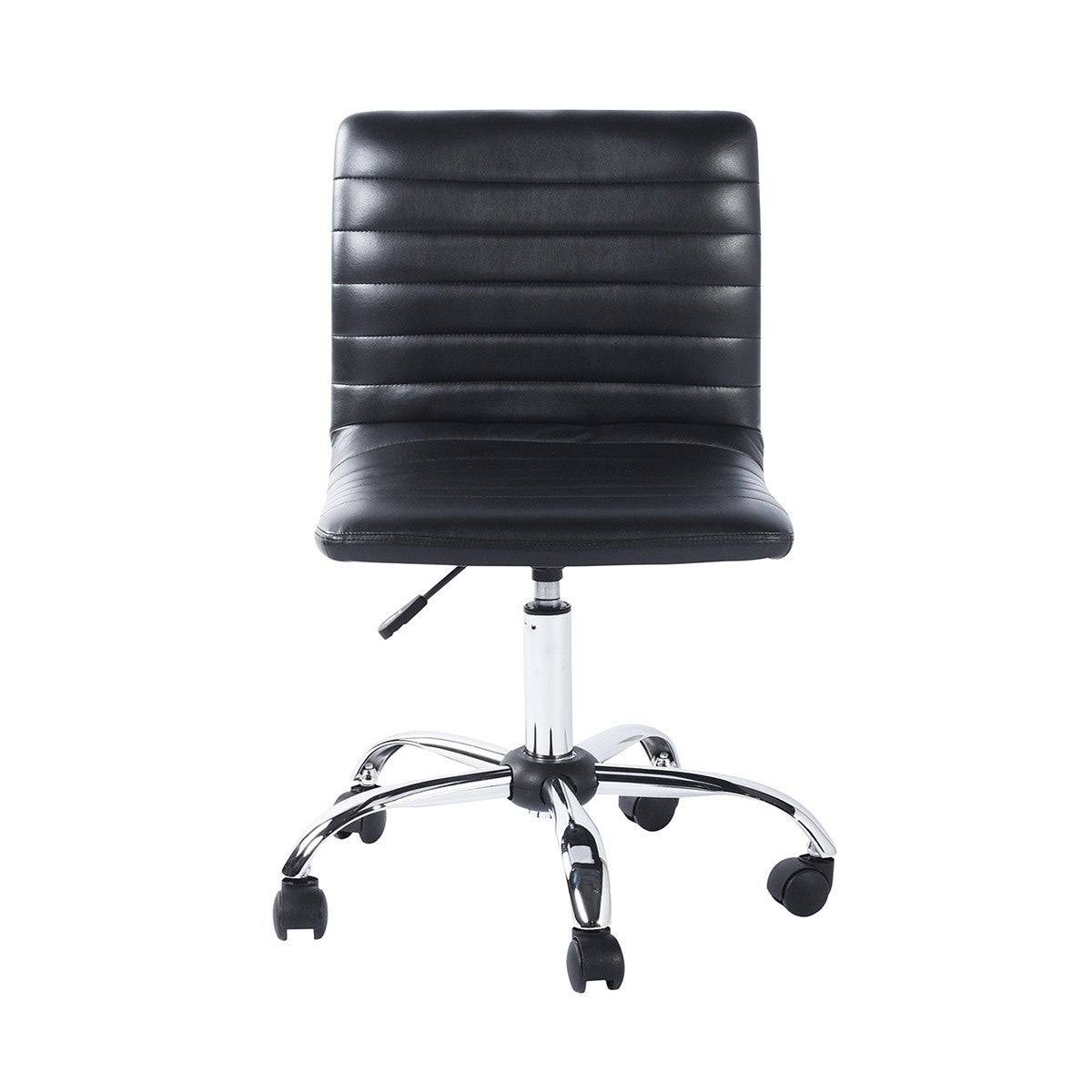 Black PU Faux Leather Swivel Chair P94704