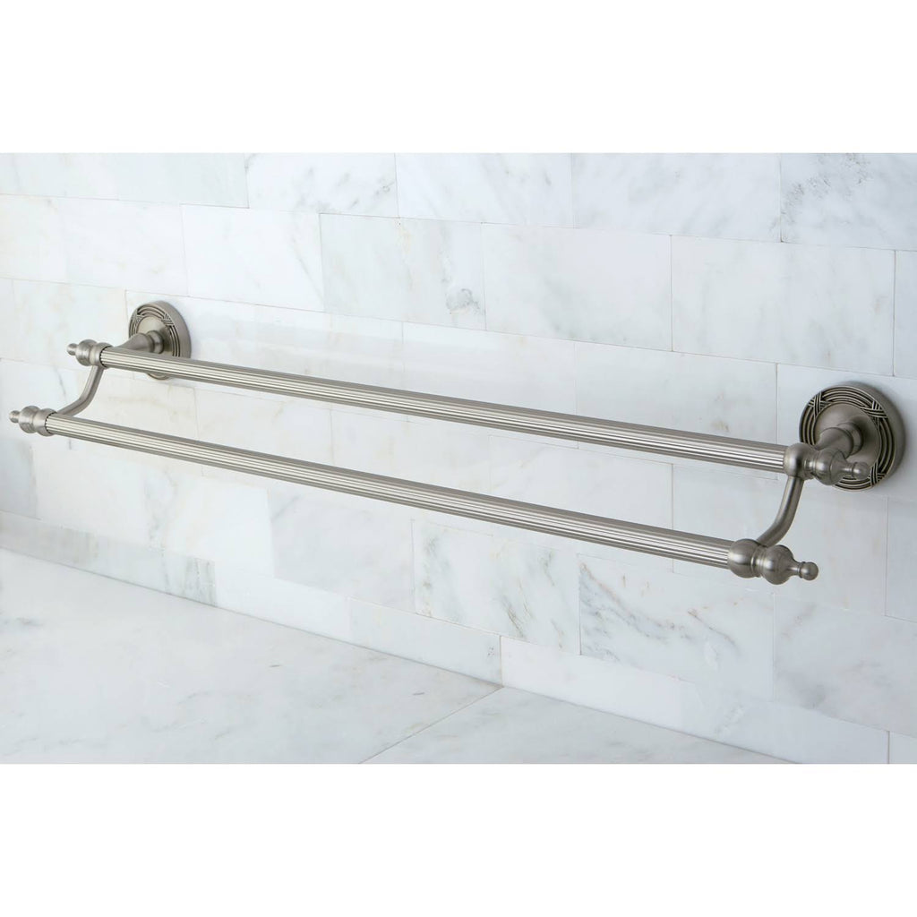 24x22 Dual Towel Bar, Satin Nickel Q628