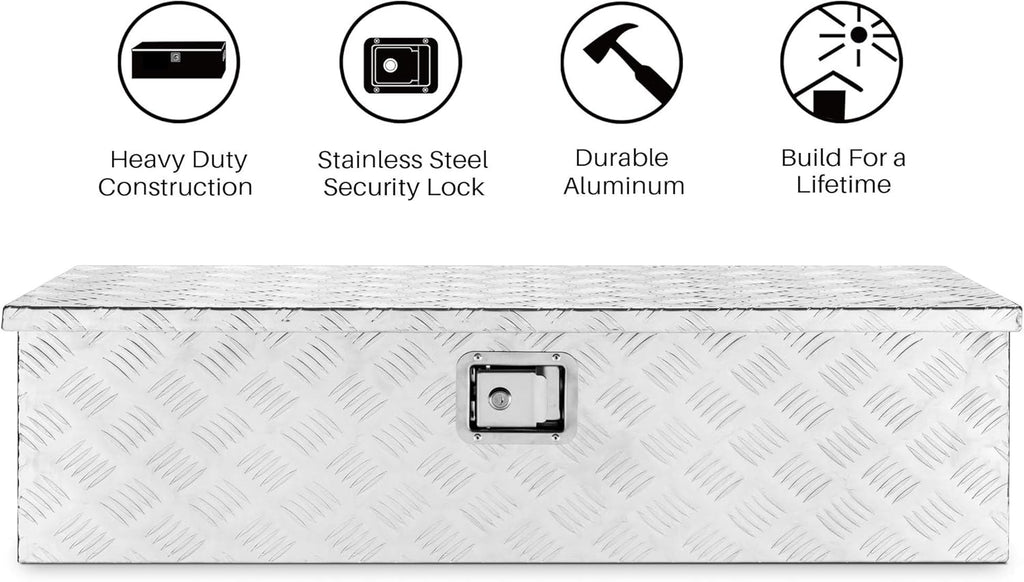 39 Inch Aluminum Waterproof Under Truck Storage Chest with Lock and Keys M5117