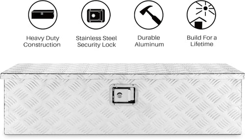 39 Inch Aluminum Waterproof Under Truck Storage Chest with Lock and Keys M5117